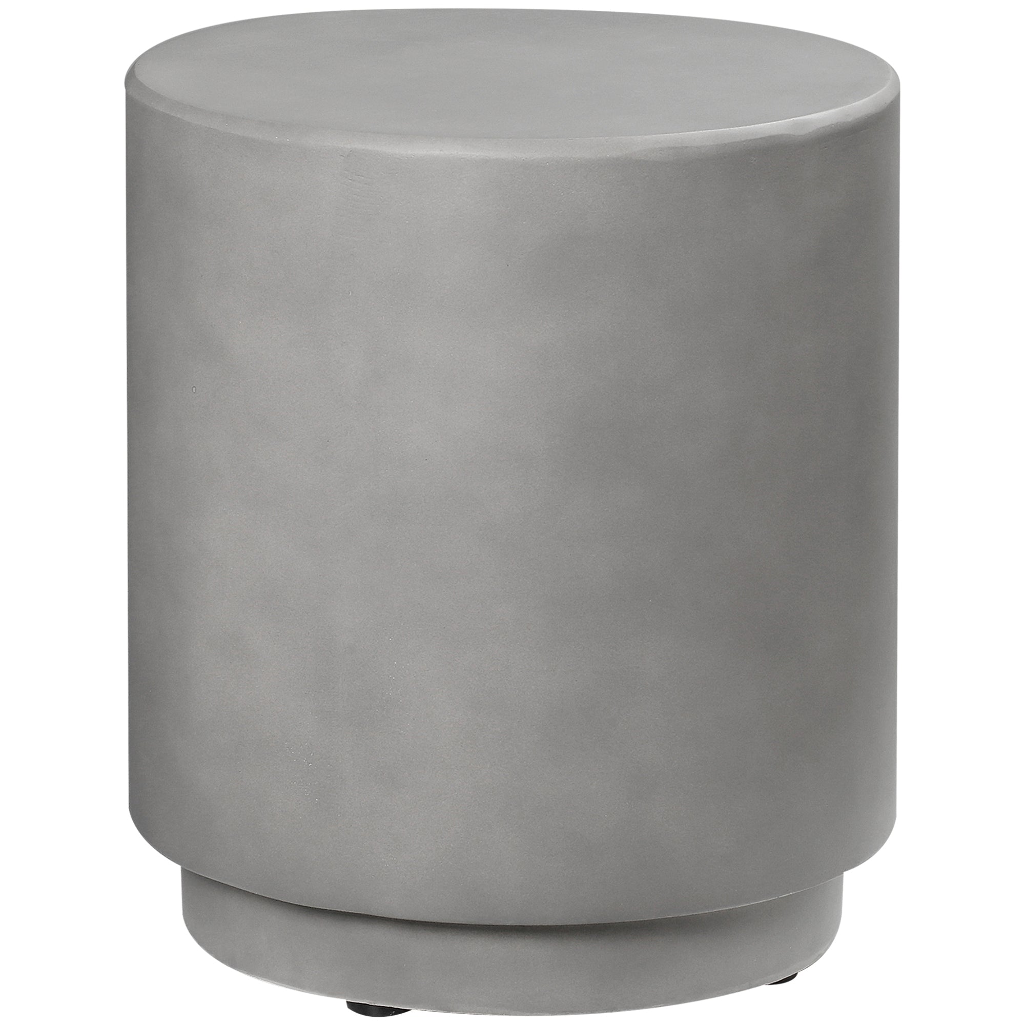 HOMCOM Round Side Table, Lightweight Accent Table with Terrazzo Finish, 17