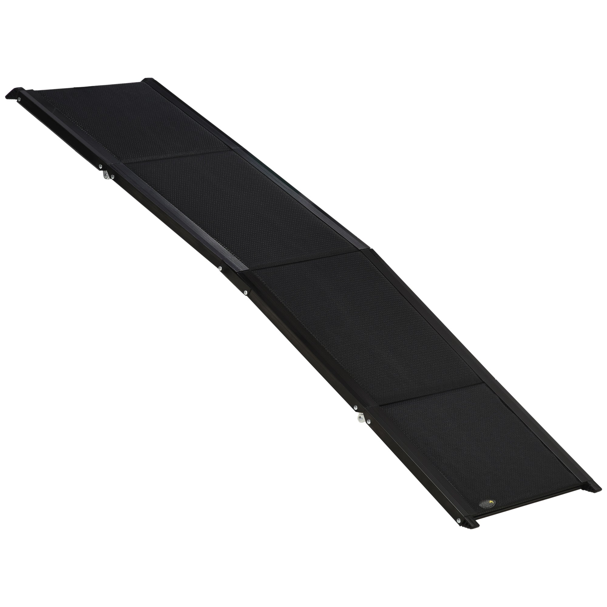PawHut Folding Dog Ramp for Car for Extra Large Dogs, Portable Pet Ramp with Non-slip Surface, Aluminium Alloy Frame