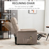 HOMCOM Power Lift Chair, Electric Recliner for Elderly, Padded Reclining Chair with Remote Control, Side Pockets for Living Room, Brown