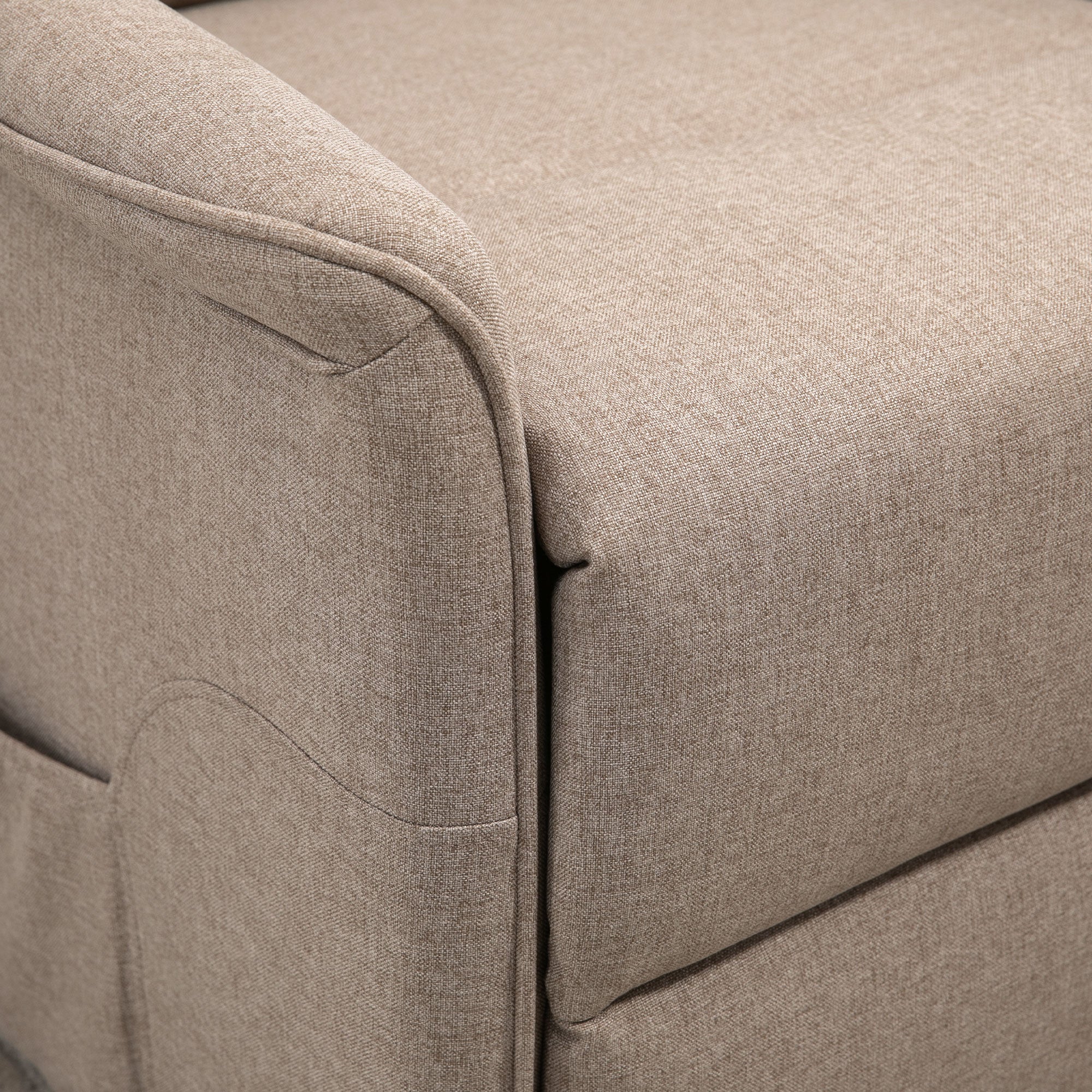 HOMCOM Power Lift Chair, Electric Recliner for Elderly, Padded Reclining Chair with Remote Control, Side Pockets for Living Room, Brown