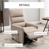 HOMCOM Power Lift Chair, Electric Recliner for Elderly, Padded Reclining Chair with Remote Control, Side Pockets for Living Room, Brown