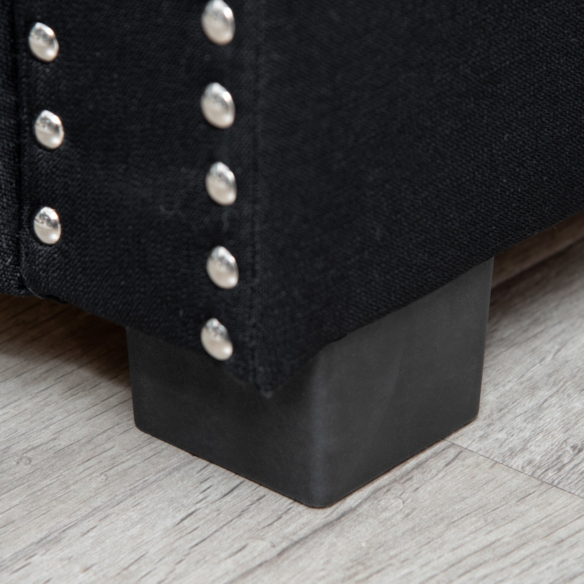 HOMCOM Upholstered Flip Top Storage Bench Fabric Ottoman for Bedroom, Living room, Dark Grey