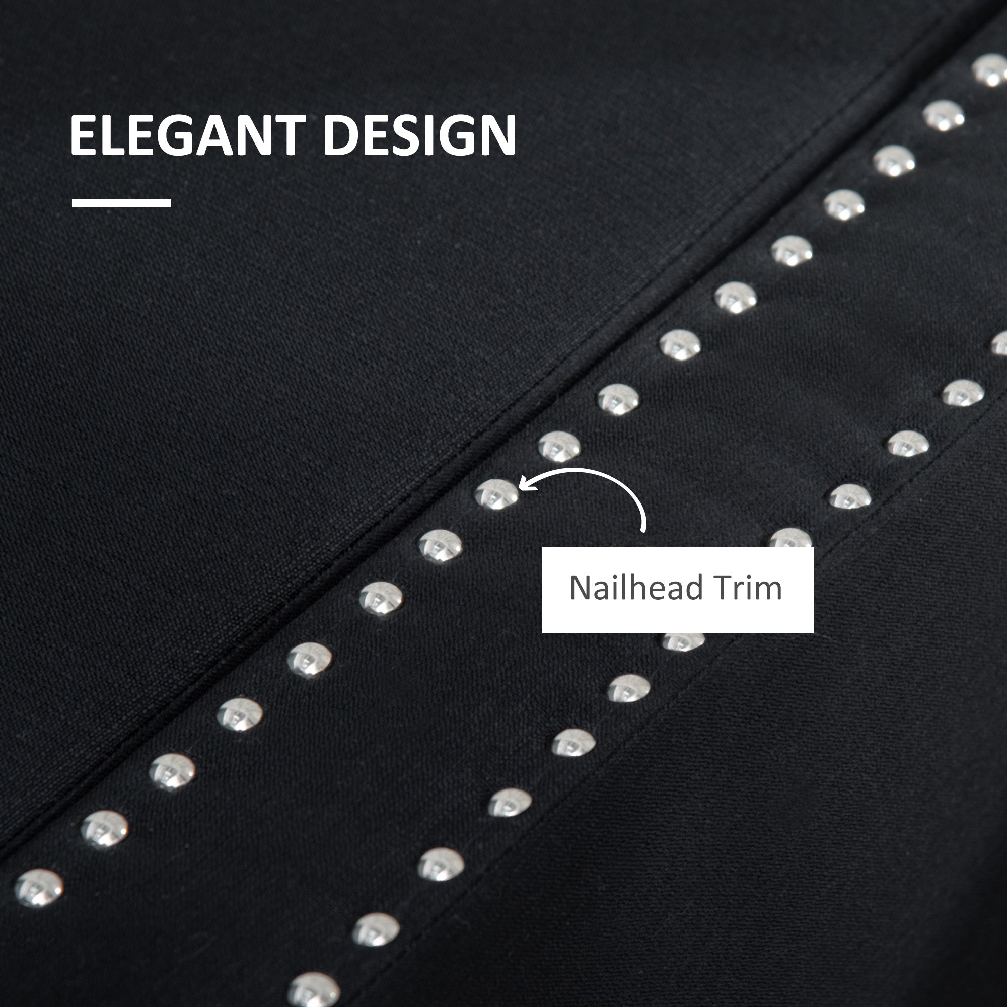 HOMCOM Upholstered Flip Top Storage Bench Fabric Ottoman for Bedroom, Living room, Dark Grey