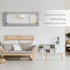 HOMCOM 59" x 23.5" Farmhouse Full Length Mirror, Wall Hang and Leaner Floor Mirror, Vertical and Horizontal, Distressed Wood Framed, for Living Room, Grey