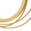 HOMCOM Metal Wall Art Modern Mirror Decor Home Hanging Wall Sculptures for Living Room Bedroom Dining Room, 42.25" W x 22" H, Gold
