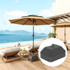 Outsunny Fillable Patio Umbrella Base, Heavy Duty Outdoor Umbrella Stand Base Patio Umbrella Stand, Filled Up to 53lbs with Stand or 44lbs with Water for Deck Poolside, Black