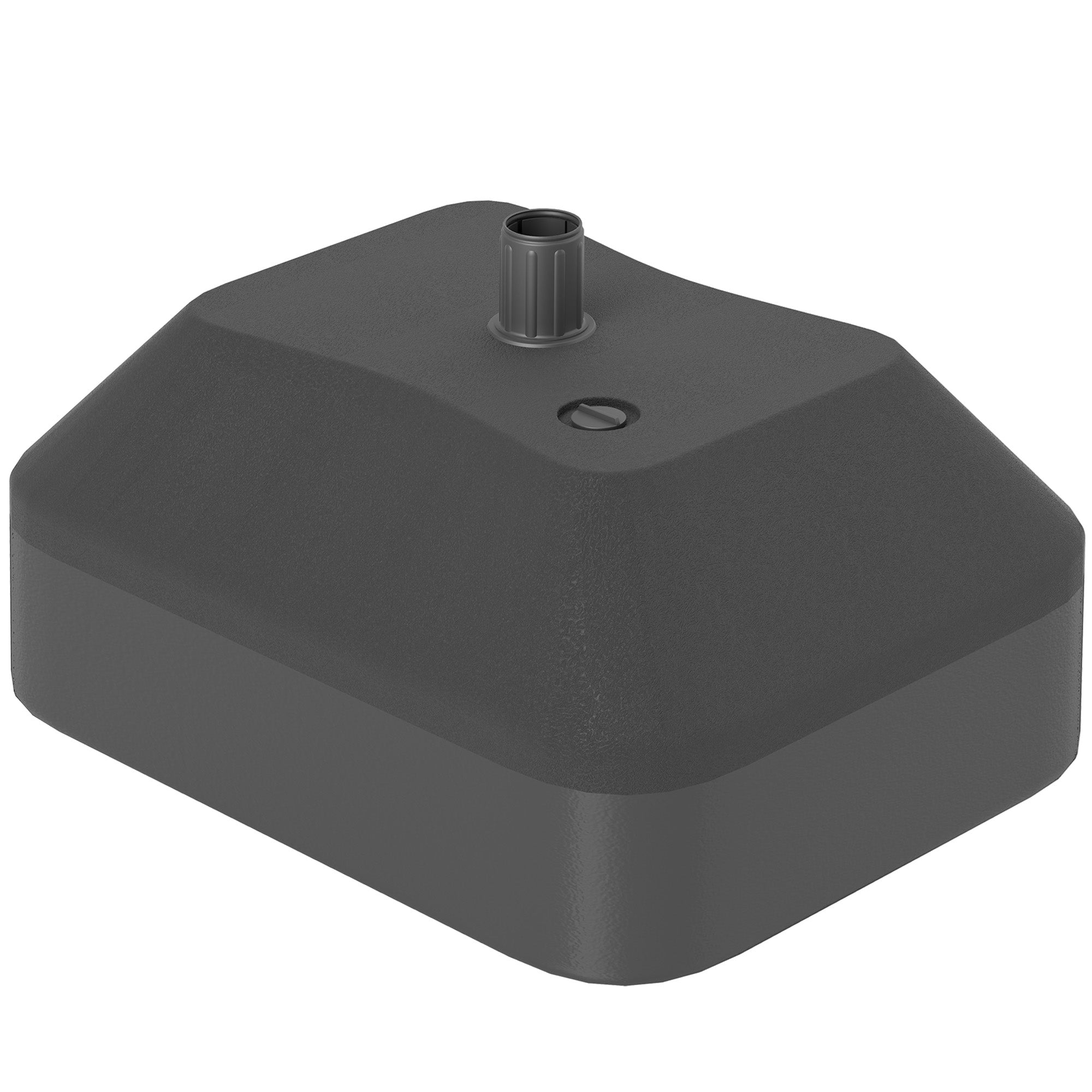 Outsunny Fillable Patio Umbrella Base, Heavy Duty Outdoor Umbrella Stand Base Patio Umbrella Stand, Filled Up to 53lbs with Stand or 44lbs with Water for Deck Poolside, Black