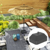 Outsunny Fillable Patio Umbrella Base, Heavy Duty Outdoor Umbrella Stand Base Patio Umbrella Stand, Filled Up to 53lbs with Stand or 44lbs with Water for Deck Poolside, Black