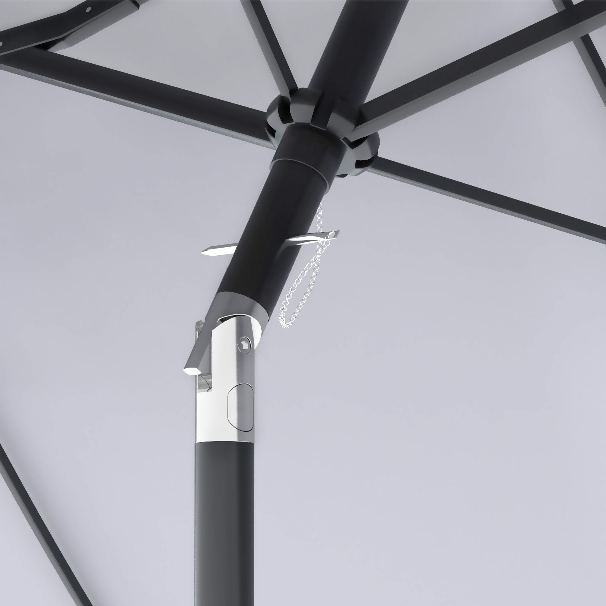 Outsunny 9.7ft Patio Umbrella with Double Sided Canopy, Outdoor Market Table Parasol with Push Button Tilt, Crank, 3 Air Vents and 12 Ribs, for Garden, Deck, Pool, Cream White