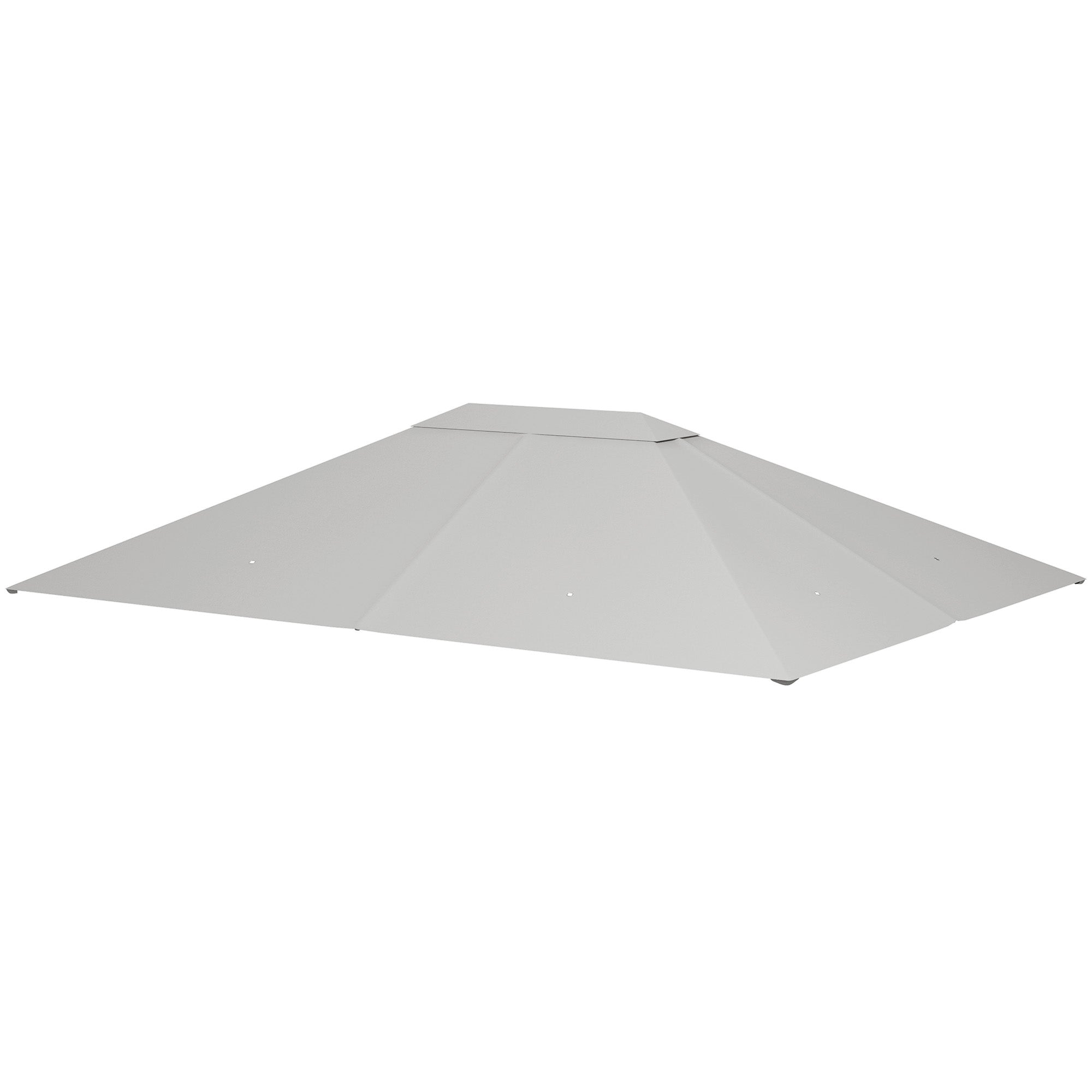 Outsunny 10' x 13' Gazebo Canopy Replacement, Outdoor Gazebo Cover Top Roof Replacement with Vents and Drain Holes, (TOP COVER ONLY), Light Grey