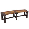 Outsunny Wooden Outdoor Bench, Semicircular Round Patio Loveseat, Wrap Around Tree Bench with Slatted Seat for Yard, Garden, Deck, Lawn, Brown