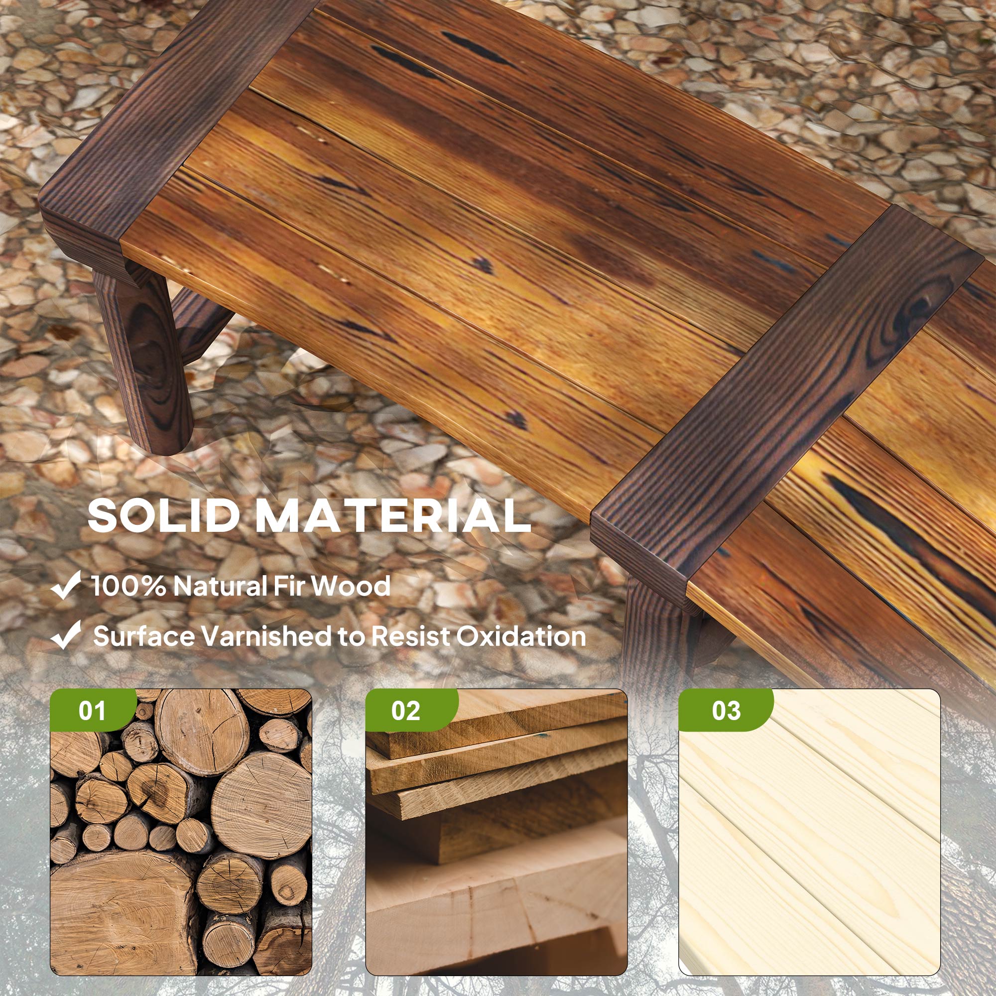 Outsunny Wooden Outdoor Bench, Semicircular Round Patio Loveseat, Wrap Around Tree Bench with Slatted Seat for Yard, Garden, Deck, Lawn, Brown