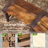 Outsunny Wooden Outdoor Bench, Semicircular Round Patio Loveseat, Wrap Around Tree Bench with Slatted Seat for Yard, Garden, Deck, Lawn, Brown