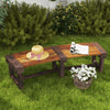 Outsunny Wooden Outdoor Bench, Semicircular Round Patio Loveseat, Wrap Around Tree Bench with Slatted Seat for Yard, Garden, Deck, Lawn, Brown