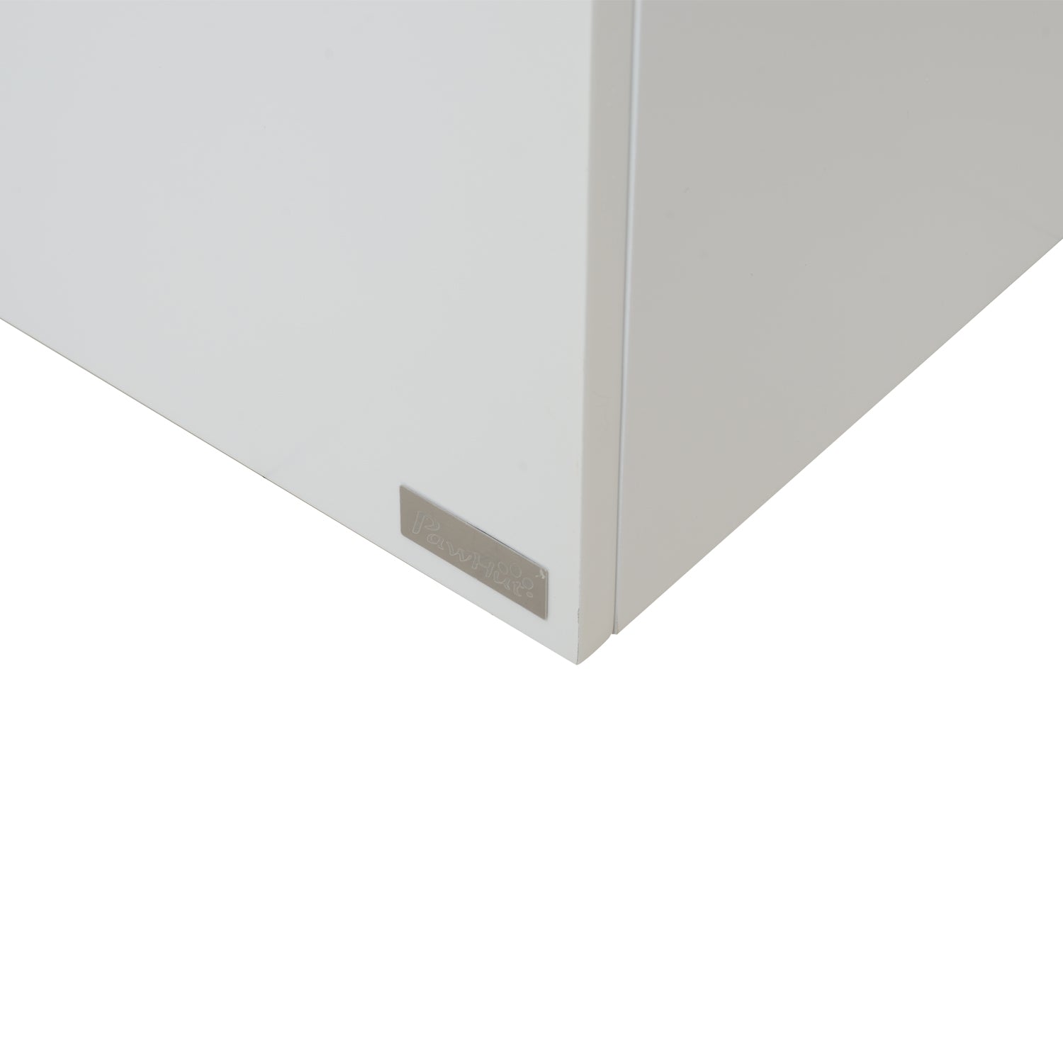 PawHut Wooden Cat Litter Box Enclosure Toilet Home Cabinet Pet Self Cleaning Kitty House Stand Bathroom Furniture Hidden Washroom White 51H x 60W x 41D cm