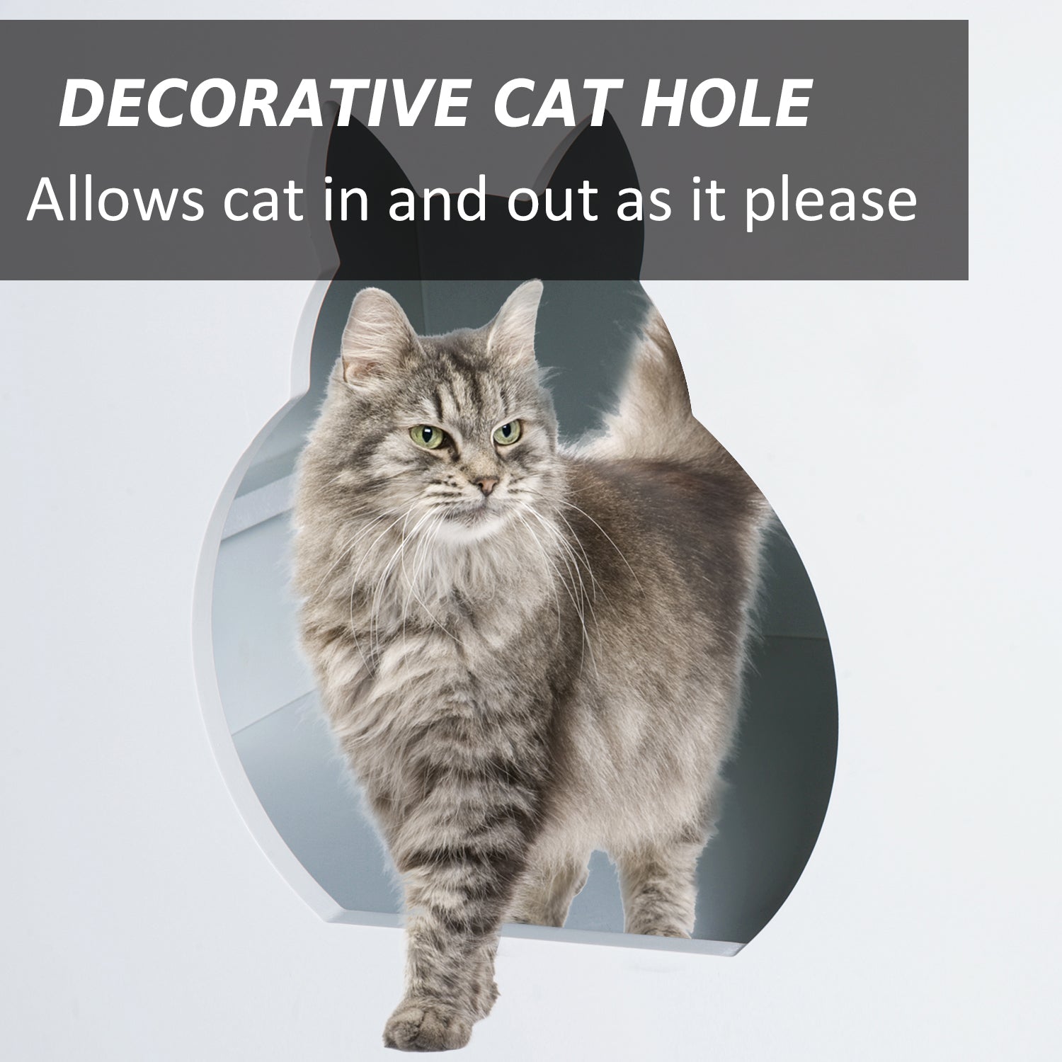 PawHut Wooden Cat Litter Box Enclosure Toilet Home Cabinet Pet Self Cleaning Kitty House Stand Bathroom Furniture Hidden Washroom White 51H x 60W x 41D cm