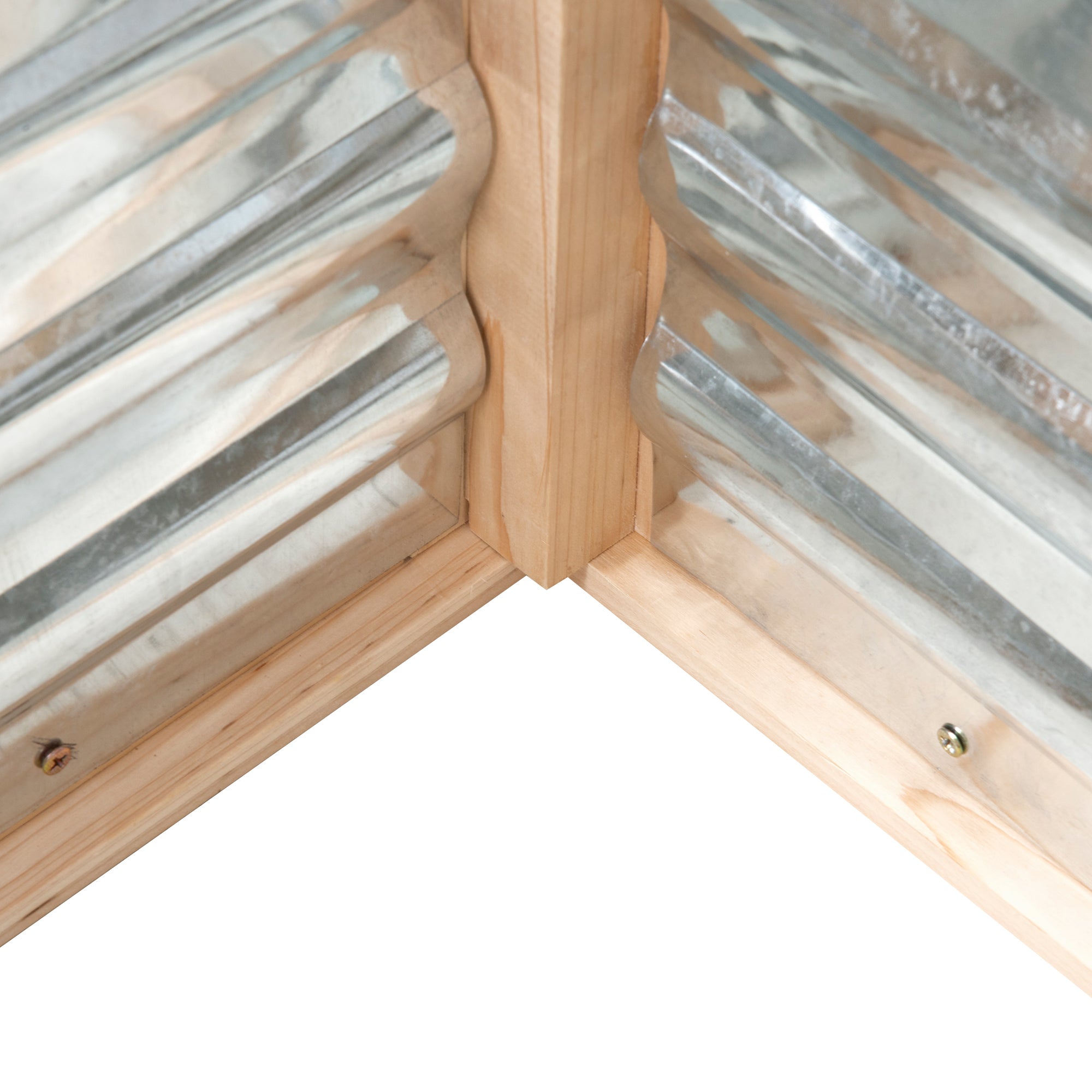 Outsunny Wooden Cold Frame, Raised Garden Bed with Polycarbonate Greenhouse, Flower Planter Protection, 48" x 24" x 32", Natural