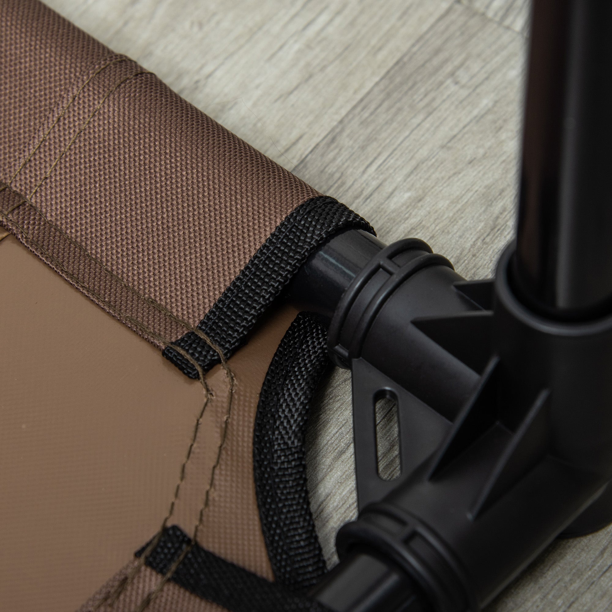 PawHut Elevated Dog Bed with Canopy, Portable Raised Dog Cot for L Sized Dogs, Indoor & Outdoor, 36" x 30" x 35", Coffee