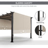 Outsunny 10' x 10' Outdoor Pergola Patio Gazebo Canopy Sun Shelter with Steel Frame, Beige