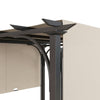 Outsunny 10' x 10' Outdoor Pergola Patio Gazebo Canopy Sun Shelter with Steel Frame, Beige
