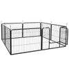 PawHut Dog Playpen, Heavy-duty Metal Puppy Play Pen, Pet Exercise Fences for Outside and Indoor, DIY Design with Door for Multiple Dogs, 8 Panels, 23.5"H