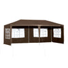 Outsunny 18.7' x 9.4' Party Tent, Portable Folding Wedding Tent, Garden Canopy Event Shelter, Outdoor Sunshade with 4 Removable Sidewalls, Coffee