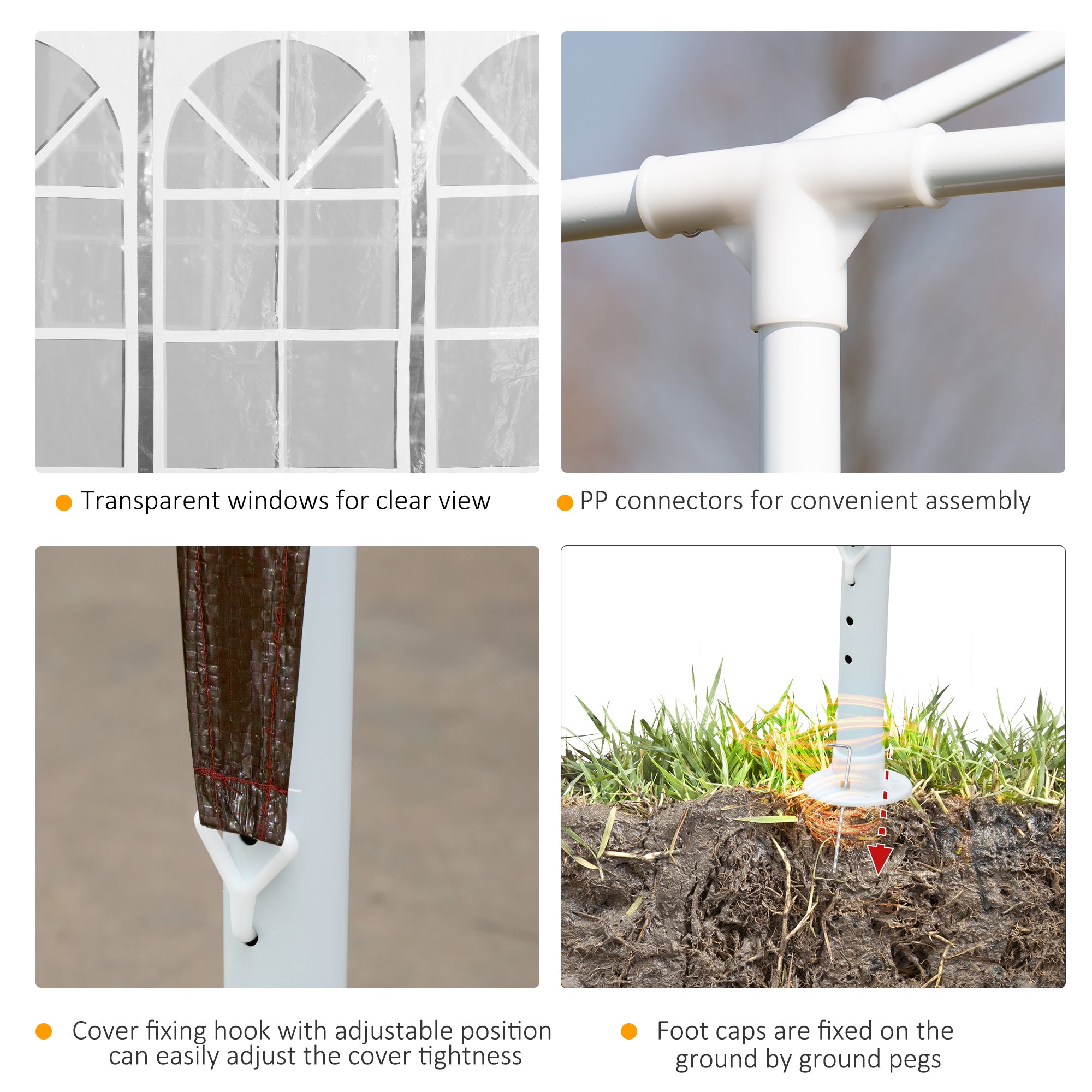 Outsunny 18.7' x 9.4' Party Tent, Portable Folding Wedding Tent, Garden Canopy Event Shelter, Outdoor Sunshade with 4 Removable Sidewalls, Coffee