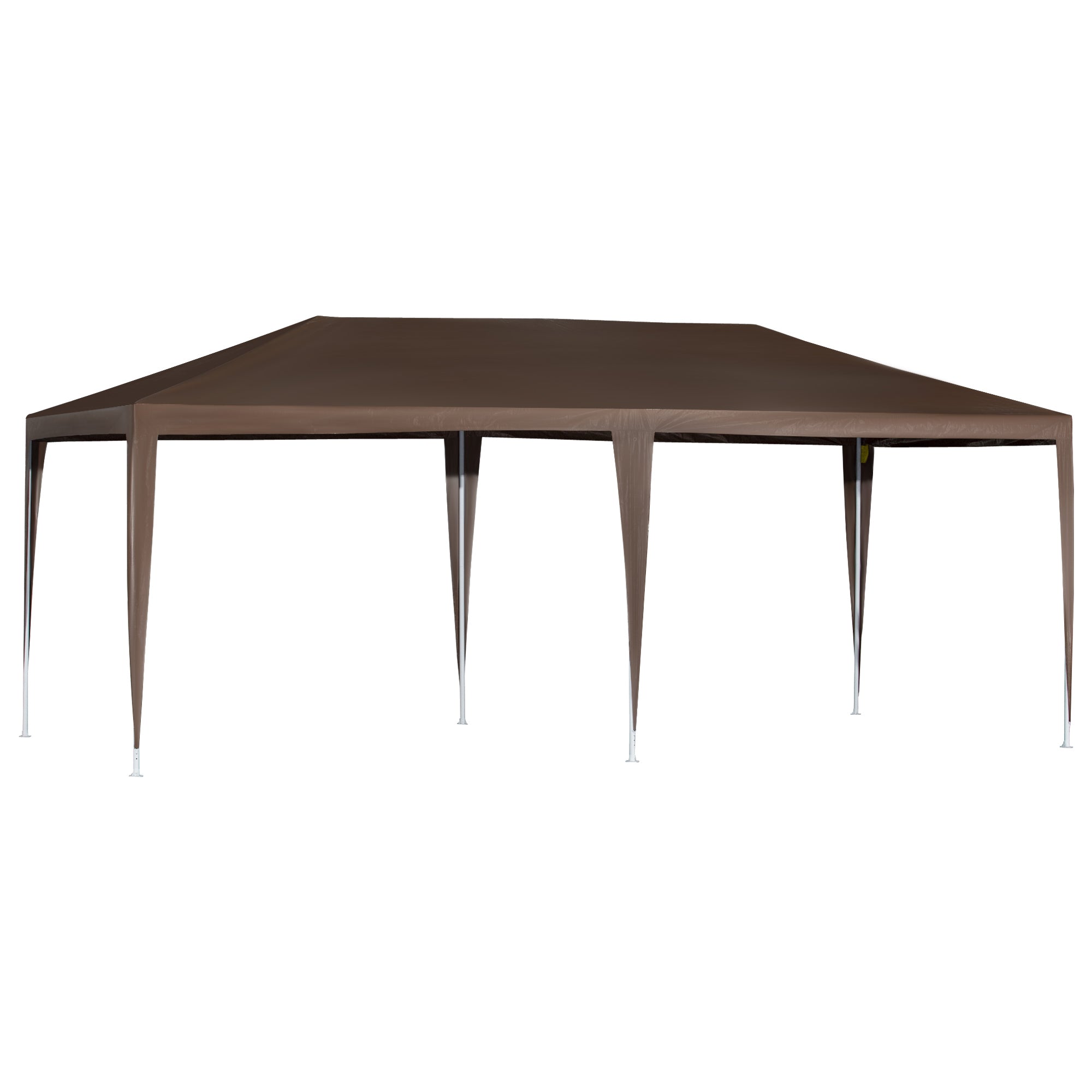 Outsunny 18.7' x 9.4' Party Tent, Portable Folding Wedding Tent, Garden Canopy Event Shelter, Outdoor Sunshade with 4 Removable Sidewalls, Coffee