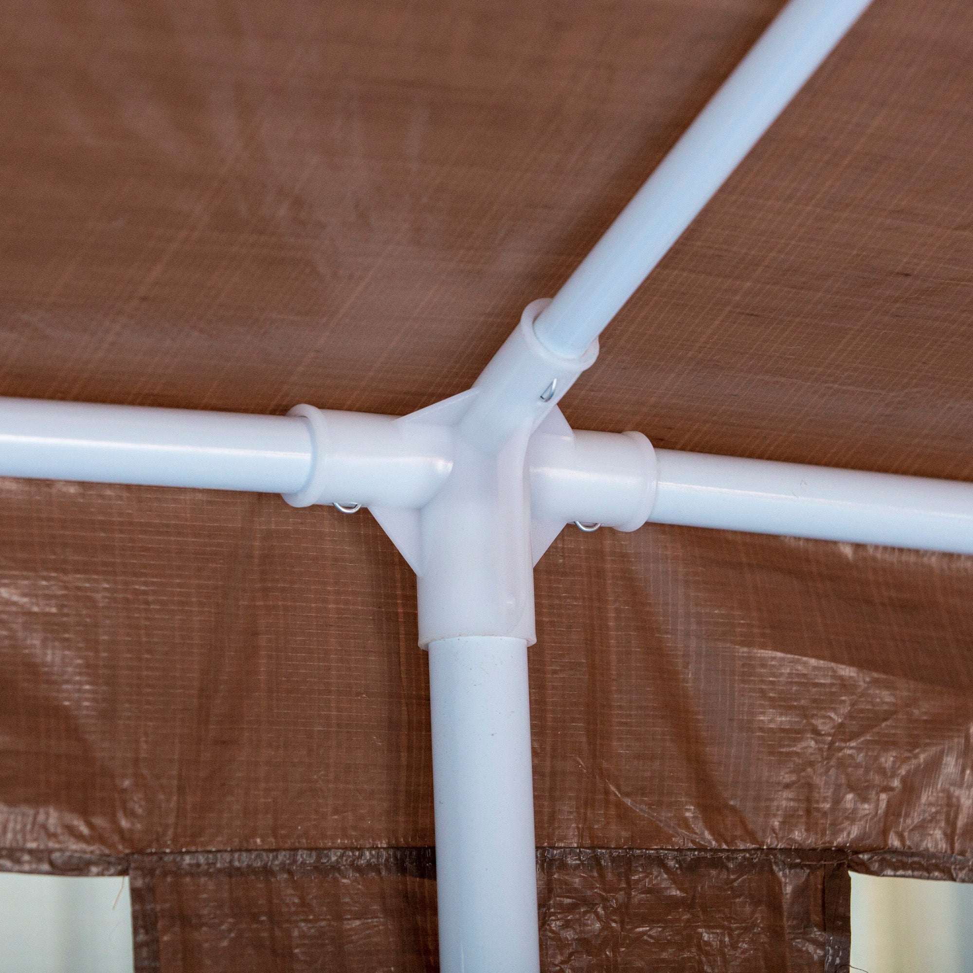 Outsunny 18.7' x 9.4' Party Tent, Portable Folding Wedding Tent, Garden Canopy Event Shelter, Outdoor Sunshade with 4 Removable Sidewalls, Coffee