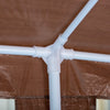 Outsunny 18.7' x 9.4' Party Tent, Portable Folding Wedding Tent, Garden Canopy Event Shelter, Outdoor Sunshade with 4 Removable Sidewalls, Coffee