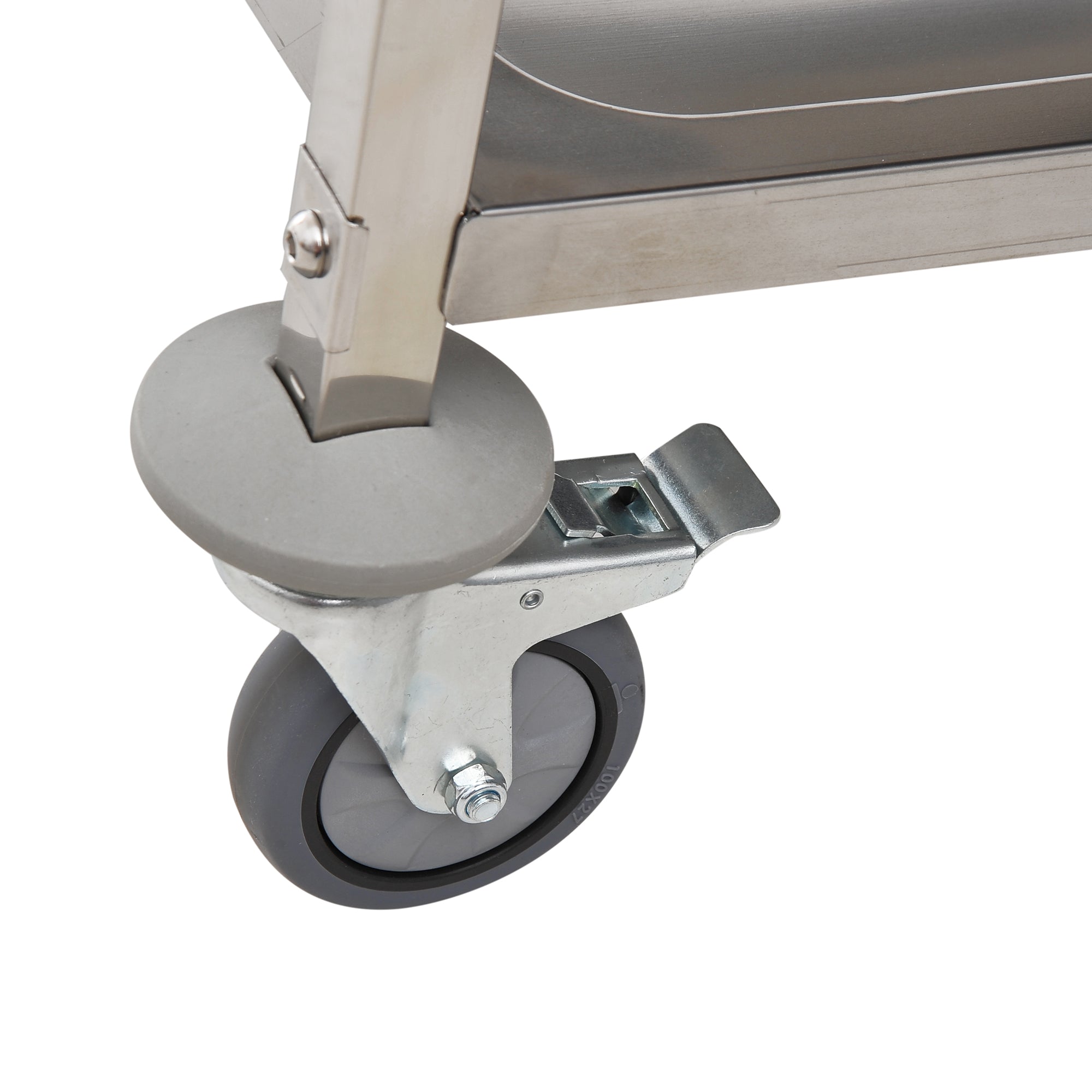 HOMCOM 33" 3-Tier Kitchen Trolley Medical Treatment Laboratory Equipment Carts, Stainless Steel Rolling Kitchen Island, Wheeled Storage Utility Serving Cart, 330LBS Heavy Gauge