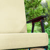 Outsunny Outdoor Chair Cushions Set of 2 for Dining Chairs, Water-Repellent and Fade-Resistant Yarn-Dyed Polyester, Outdoor Seat Cushions with Back Cushions and Ties, Beige