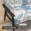 HOMCOM 48" Loveseat Sofa for Bedroom, Modern Love Seats Furniture, Upholstered 2 Seater Couch with Rubber Wood Legs for Living Room, Multicolour