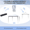 Outsunny 10 x 10ft Folding Pop Up Canopy Tent Outdoor Gazebo with Carrying Bag, White