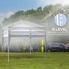 Outsunny 10 x 10ft Folding Pop Up Canopy Tent Outdoor Gazebo with Carrying Bag, White