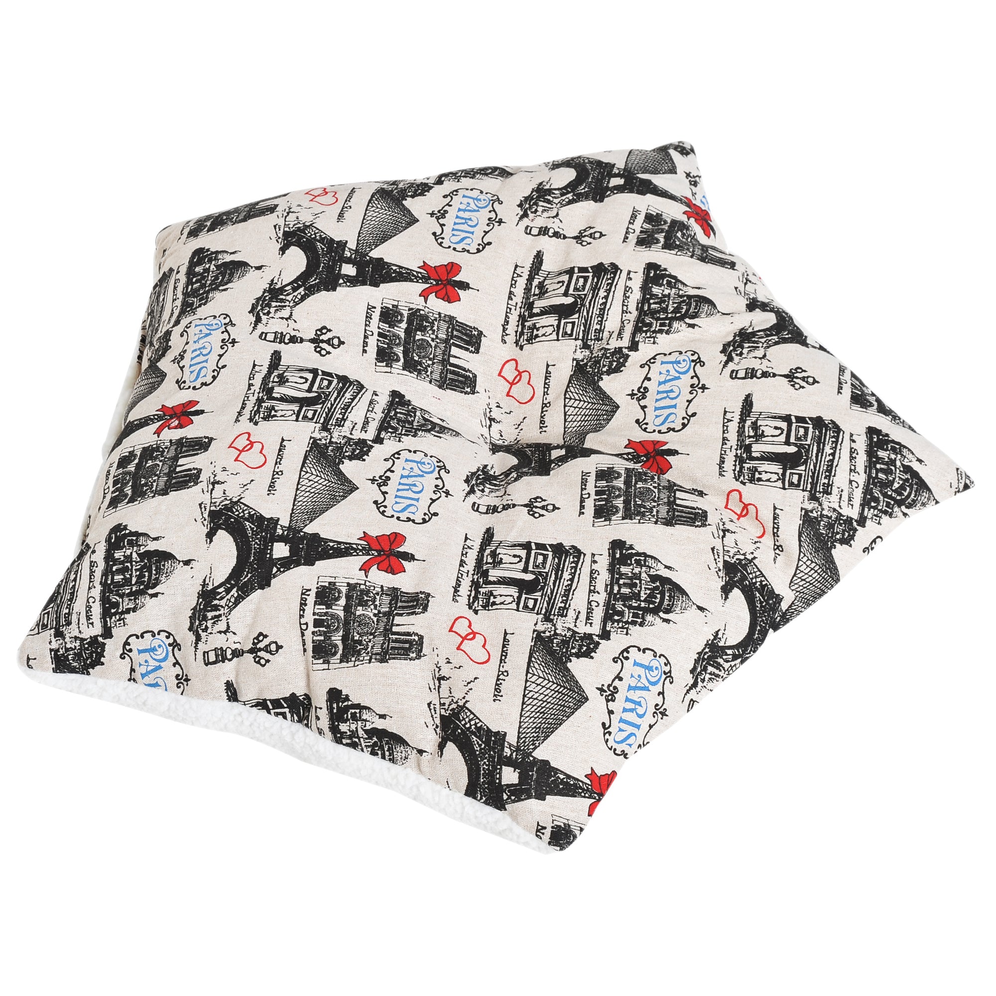 PawHut Portable Canvas Pet Teepee Tent Foldable Cat Bed Dog Puppy House Small Animal Play Kennels Removable Washable Cushion