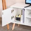 HOMCOM TV Stand for TVs up to 50" Flat Screen, TV Cabinet with Storage Shelves, 2 Drawers and Cable Hole, Modern Entertainment Center for Living Room, Bedroom, White