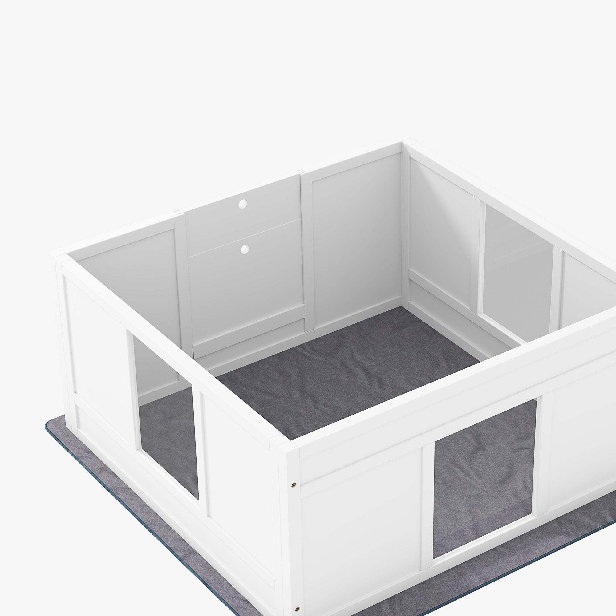 PawHut Whelping Box for Dogs, Dog Whelping Box, Dog Playpen Fence Exercise Play Pen with Water-Resistant Washable Whelping Pad, Adjustable Entrance, Non-Slip Pads, for Medium Dogs, Puppies, 100 x 96cm