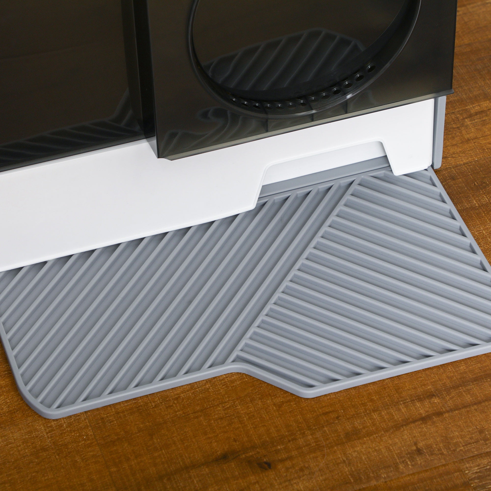 PawHut Hooded Cat Litter Box with Lid, Kitty Litter Pan with Pull-Out Drawer, Handle, Scoop, Deodorizer Packs for Odor Control & Easy-Clean, Grey