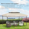 Outsunny 13.1' x 9.8' Gazebo Replacement Canopy, Gazebo Top Cover with Double Vented Roof for Garden Patio Outdoor TOP ONLY, Beige