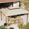 Outsunny 13.1' x 9.8' Gazebo Replacement Canopy, Gazebo Top Cover with Double Vented Roof for Garden Patio Outdoor TOP ONLY, Beige