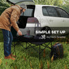 Outsunny Folding Camping Table with Roll up Top and Carry Bag, Portable Picnic Table for Camping, Picnic, Hiking, Beach, BBQ, Black
