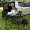 Outsunny Folding Camping Table with Roll up Top and Carry Bag, Portable Picnic Table for Camping, Picnic, Hiking, Beach, BBQ, Black