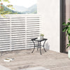 Outsunny 18"x18"x20" Square Garden Metal Bistro Table Outdoor Patio Coffee Side Desk, Black