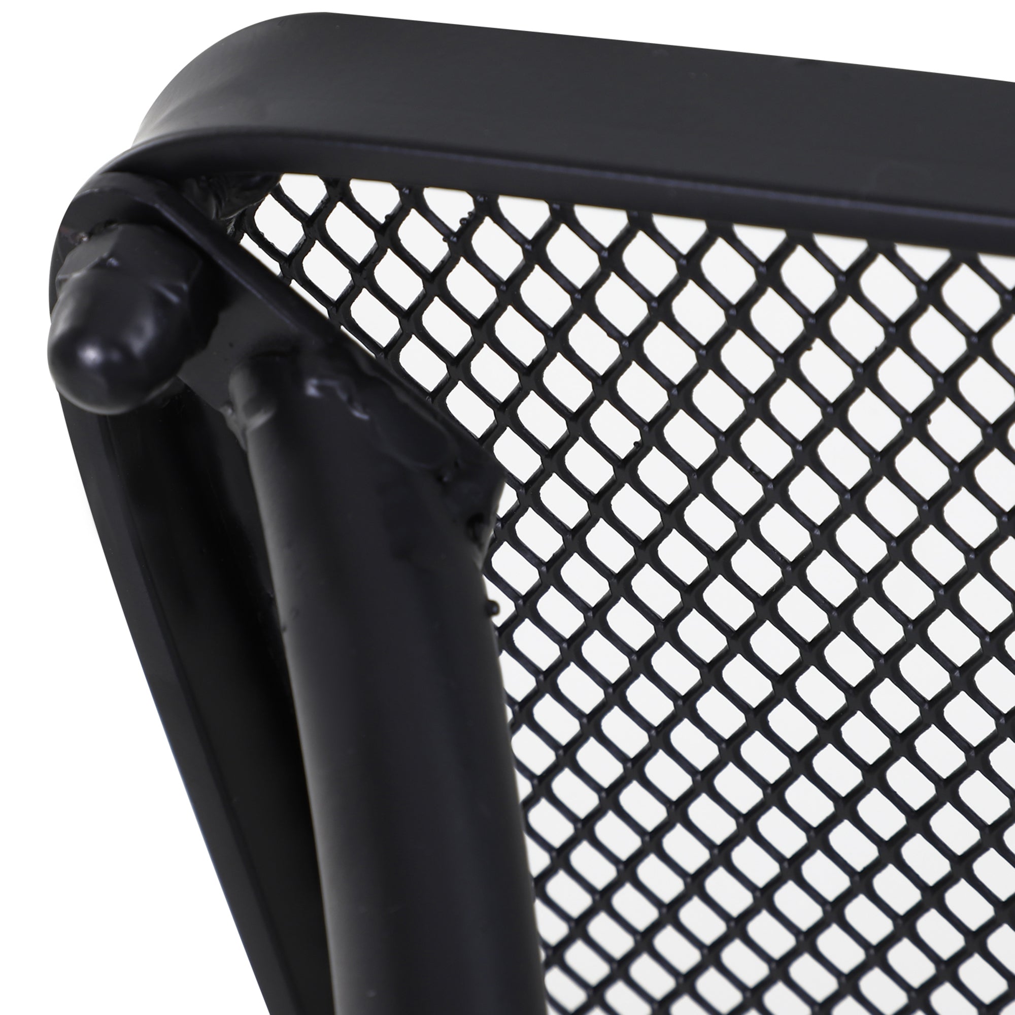 Outsunny 18"x18"x20" Square Garden Metal Bistro Table Outdoor Patio Coffee Side Desk, Black