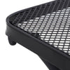 Outsunny 18"x18"x20" Square Garden Metal Bistro Table Outdoor Patio Coffee Side Desk, Black