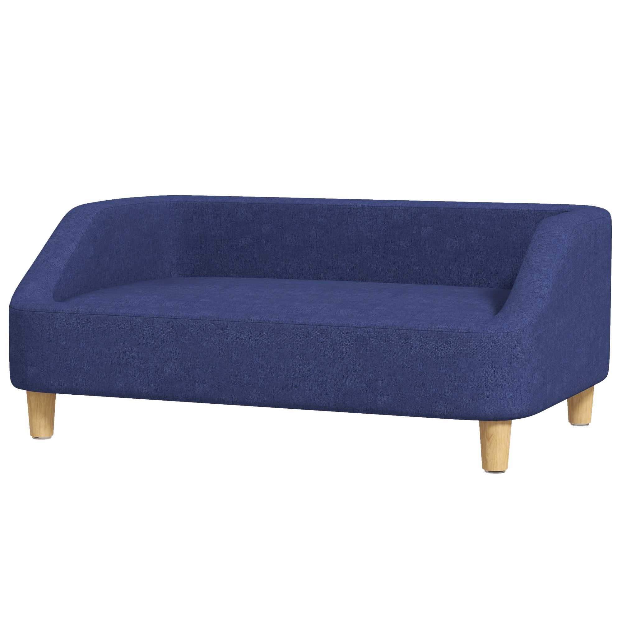 PawHut Dog Sofa Bed, Cat Sofa, Dog Couch w/ Soft Cushion, Removable and Washable Cover, for Small, Medium and Large Dogs, 95 x 63 x 39cm - Blue