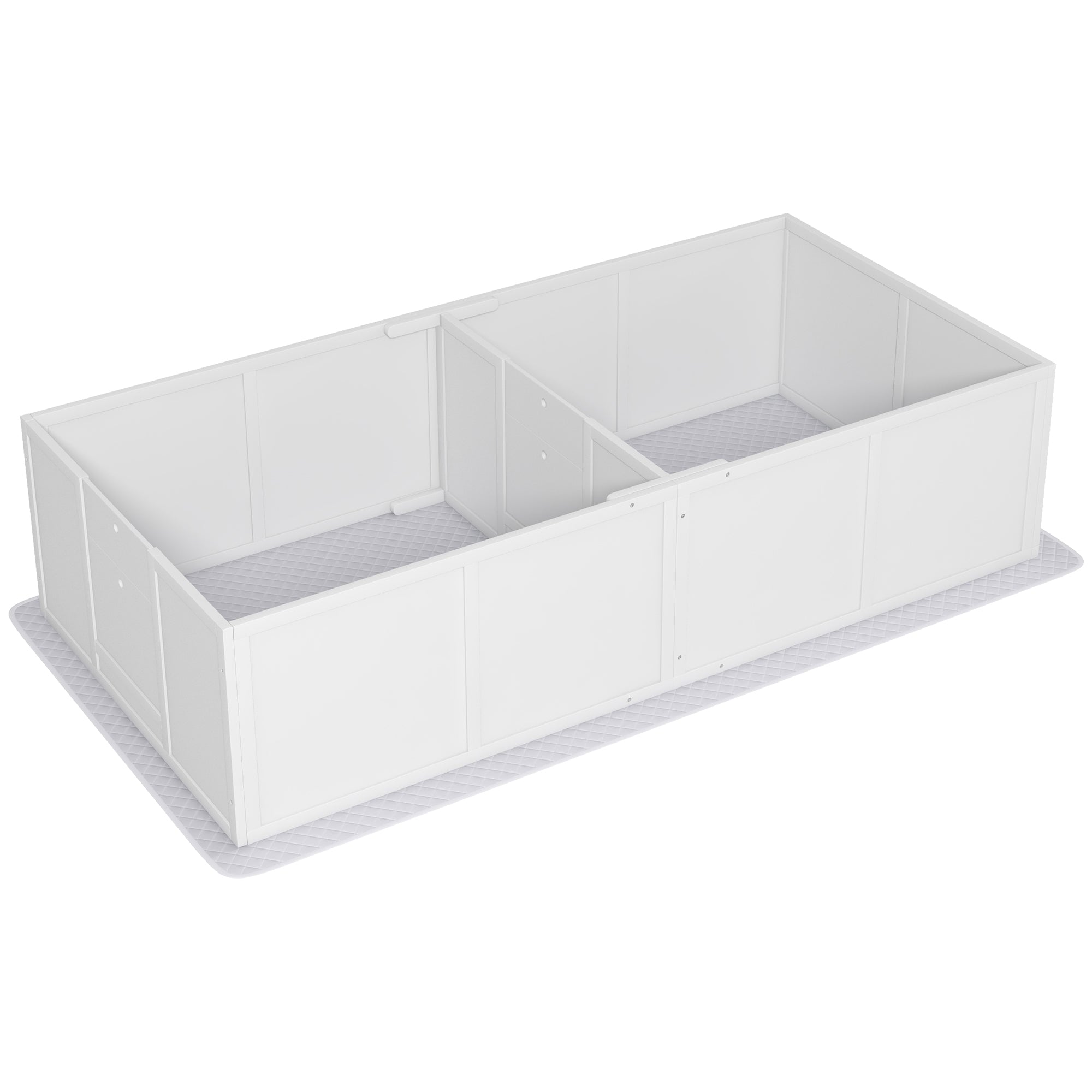 PawHut Whelping Box for Dogs and Puppies, Dog Whelping Box with Washable Waterproof Pee Pad & Adjustable Door for Medium and Small Dogs, White, 77" x 38" x 19"