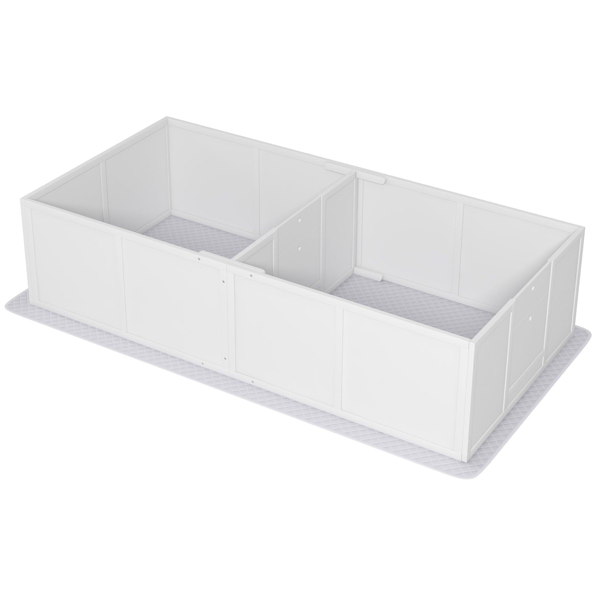 PawHut Whelping Box for Dogs and Puppies, Dog Whelping Box with Washable Waterproof Pee Pad & Adjustable Door for Medium and Small Dogs, White, 77" x 38" x 19"
