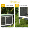 PawHut Wooden Rabbit Hutch, Bunny Cage, Guinea Pig House with Pull-Out Tray, and Openable Asphalt Roof for Outdoor, Black